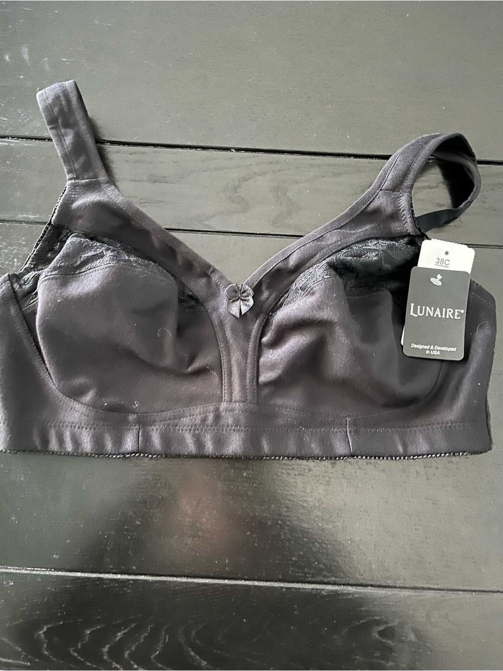 Black Wireless Support Bra - 38C